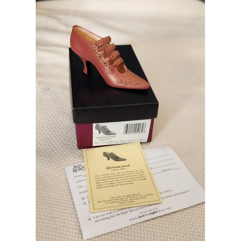 Just the Right Shoe by Raine AFTERNOON STROLL NIB 25164‎ With Box & COA 2001